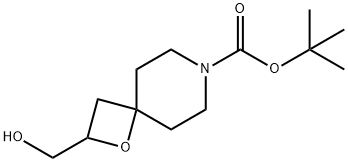 1-Oxa-7-azaspiro[3.5]nonane-7-carboxylic acid, 2-(hydroxyMethyl)-, 1,1-diMethylethyl ester Struktur