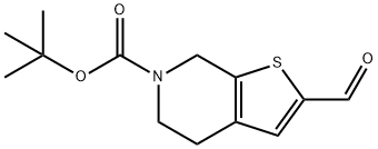叔丁酯2-甲酰基-4-2,5-二氢噻吩并[2,3-C]吡啶-6(7H)-甲酸叔丁酯 结构式