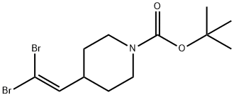 叔-丁基 4-(2,2-二溴乙烯基)哌啶-1-甲酸基酯,203664-61-3,结构式