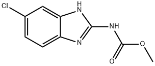 [5(6)-クロロベンズイミダゾール-2-イル]カルバミン酸メチル 化学構造式