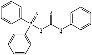 N-(ジフェニルホスフィノチオイル)-N'-フェニルチオ尿素 化学構造式