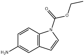 1H-Indole-1-carboxylicacid,5-amino-,ethylester(9CI) Struktur