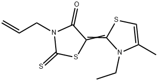 3-ALLYL-5-(3-ETHYL-4-METHYL-2-THIAZOLINYLIDENE)RHODANINE 化学構造式