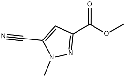 1-甲基-5-氰基-3-吡唑甲酸甲酯, 203792-51-2, 结构式