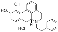 6a-beta-Noraporphine-10,11-diol, 6-phenethyl-, hydrochloride 化学構造式