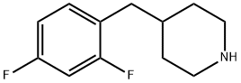 4-(2,4-二氟苯甲基)哌啶 结构式