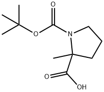 N‐BOC‐2‐メチル‐DL‐プロリン 化学構造式