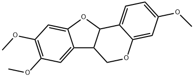 6a,11a-Dihydro-3,8,9-trimethoxy-6H-benzofuro[3,2-c][1]benzopyran Struktur