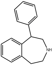1-フェニル-2,3,4,5-テトラヒドロ-1H-3-ベンズアゼピン 化学構造式
