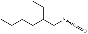 2-エチルヘキシルイソシアナート 化学構造式