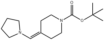 1-Piperidinecarboxylic acid, 4-(1-pyrrolidinylMethylene)-, 1,1-diMethylethyl ester 化学構造式