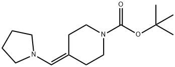 1-Piperidinecarboxylic acid, 4-(1-pyrrolidinylMethylene)-, 1,1-diMethylethyl ester,203934-58-1,结构式