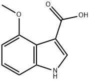 4-甲氧基-1H-吲哚-3-甲酸, 203937-50-2, 结构式