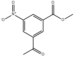 Benzoic acid, 3-acetyl-5-nitro-, Methyl ester Struktur