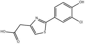 2-(3-Chloro-4-hydroxyphenyl)-4-thiazoleacetic acid 结构式