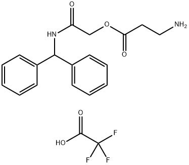 Β-丙氨酸二苯基甲基胺乙酰氧基酯三氟乙酸盐,204063-33-2,结构式