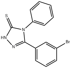 5-(3-ブロモフェニル)-4-フェニル-4H-1,2,4-トリアゾール-3-チオール 化学構造式