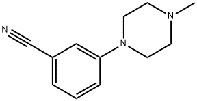 3-(4-メチルピペラジノ)ベンゾニトリル 化学構造式