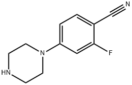 2-FLUORO-4-(PIPERAZIN-1-YL)BENZONITRILE Structure