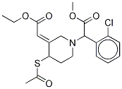 (3E)-4-(Acetylthio)-α-(2-chlorophenyl)-3-(2-ethoxy-2-oxoethylidene)-1-piperidineacetic Acid Methyl Ester
(Mixture of DiastereoMers) 结构式