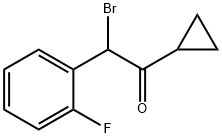 2-Bromo-2-(2-fluorophenyl)-1-cyclopropylethanone Struktur