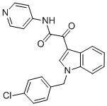 2-(1-(4-氯苄基)-1H-吲哚-3-基)-2-氧代-N-(吡啶-4-基)乙酰胺,204205-90-3,结构式