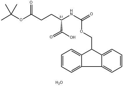 FMOC-GLU(OTBU)-OH H2O Struktur