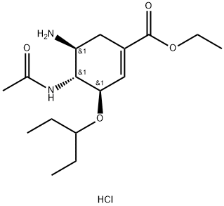 OSELTAMIVIR MONO HYDROCHLORIDE 化学構造式