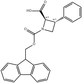 FMOC-TRANS-3-PHENYLAZETIDINE-2-CARBOXYLIC ACID, 204320-45-6, 结构式