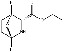 (1β,4β)-2-アザビシクロ[2.2.1]ヘプタン-3β-カルボン酸エチル 化学構造式