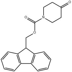 N-[(9H-フルオレン-9-イルメトキシ)カルボニル]-4-ピペリドン 化学構造式