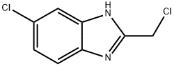 5-クロロ-2-クロロメチル-1H-ベンゾイミダゾール 化学構造式