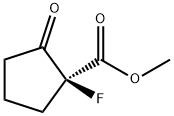 Cyclopentanecarboxylic acid, 1-fluoro-2-oxo-, methyl ester, (-)- (9CI)|