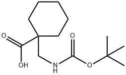 叔丁氧羰基-1-氨基甲基-环己烷羧酸 结构式