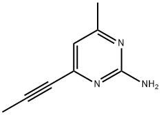 2-Pyrimidinamine, 4-methyl-6-(1-propynyl)- (9CI),204571-54-0,结构式