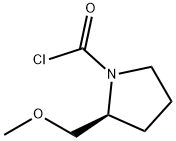 1-Pyrrolidinecarbonyl chloride, 2-(methoxymethyl)-, (2S)- (9CI) 化学構造式