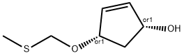 2-Cyclopenten-1-ol,4-[(methylthio)methoxy]-,cis-(9CI) 化学構造式