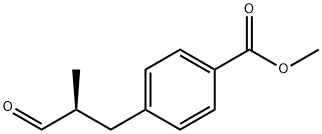 Benzoic acid, 4-(2-methyl-3-oxopropyl)-, methyl ester, (S)- (9CI) 化学構造式