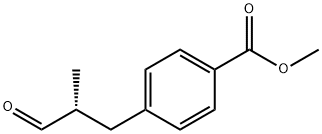 Benzoic acid, 4-(2-methyl-3-oxopropyl)-, methyl ester, (R)- (9CI) 化学構造式