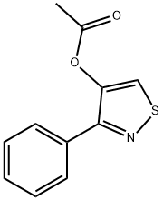 3-フェニルイソチアゾール-4-オールアセタート 化学構造式
