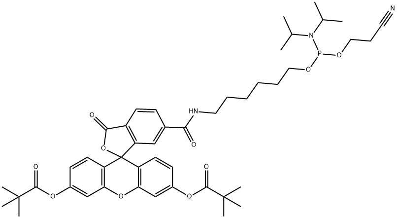 5'-荧光素氨基磷酸酯,204697-37-0,结构式
