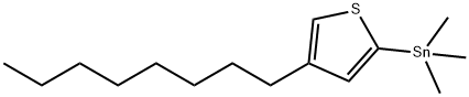 Stannane, trimethyl(4-octyl-2-thienyl)-, 204700-93-6, 结构式