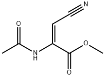 2-Propenoicacid,2-(acetylamino)-3-cyano-,methylester,(2E)-(9CI) Structure