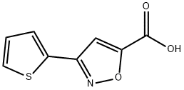 3-(2-Thienyl)-5-isoxazolecarboxylic Acid, 204910-49-6, 结构式