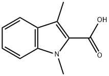 1,3-ジメチル-1H-インドール-2-カルボン酸 化学構造式