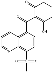 2-Cyclohexen-1-one,  3-hydroxy-2-[[8-(methylsulfonyl)-5-quinolinyl]carbonyl]-,205045-95-0,结构式