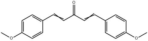 1,5-ビス(4-メトキシフェニル)-1,4-ペンタジエン-3-オン 化学構造式