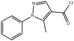 5-甲基-1-苯基-吡唑-4-羰酰氯, 205113-77-5, 结构式
