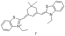 3-乙基-2-[[3-[(3-乙基-2(3H)-苯并噻唑亚基)甲基]-5,5-二甲基-2-环己烯-1-亚基]甲基]-苯并噻唑鎓碘化物, 20517-94-6, 结构式