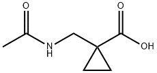 1-(乙酰氨基甲基)环丙烷-1-羧酸, 205173-55-3, 结构式